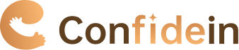Confidein heart and hands logo